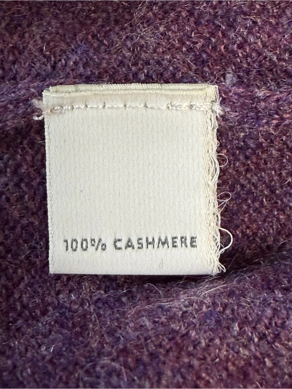 Neiman Marcus Nano Cashmere 100% Cashmere Quarter Zip Sweater Purple | Size M